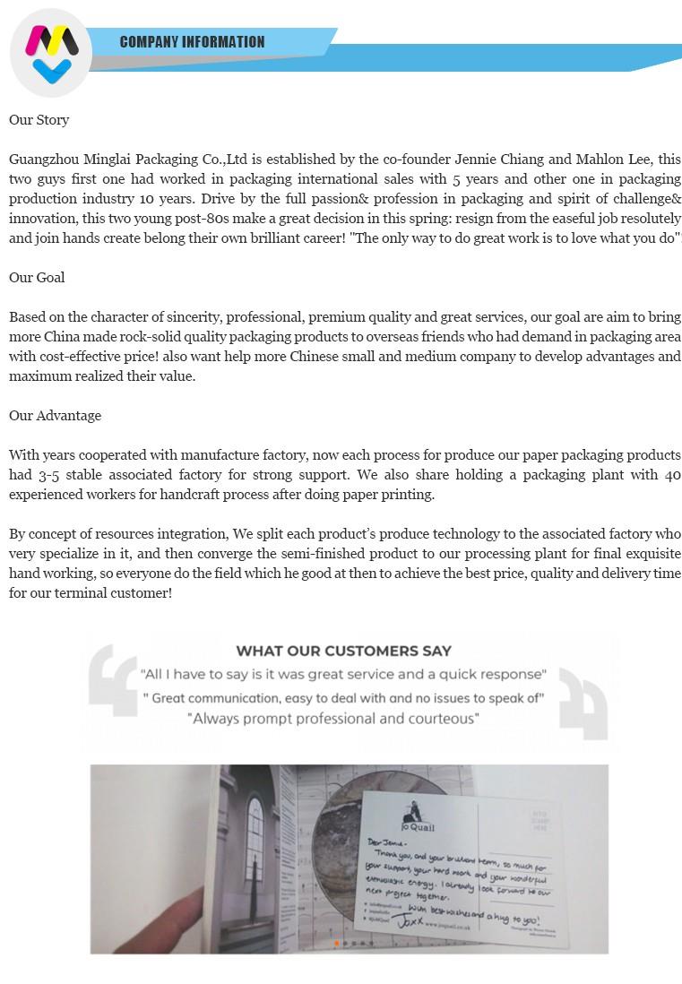 Company Info Minglai Packaging